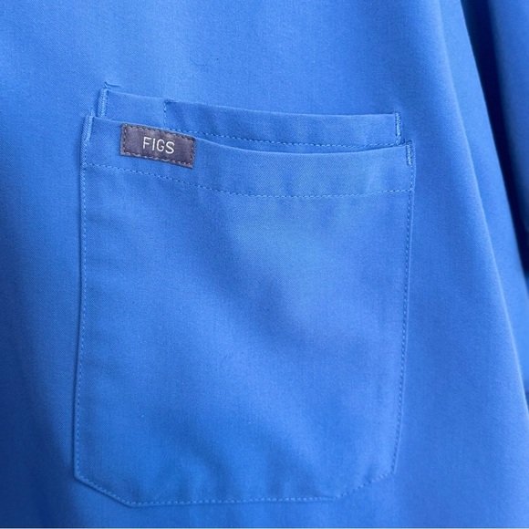 FIGS Mens Scrub Top Techincal Collection Leon Veil Blue FM1500 Medical Nursing - Picture 11 of 11